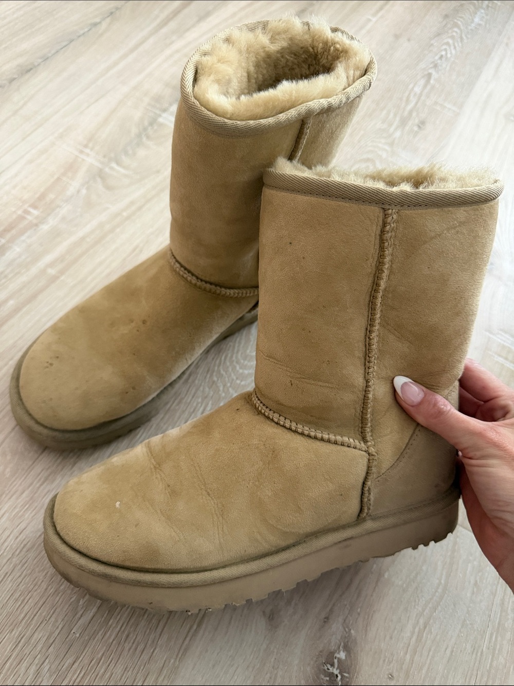 UGG Women's Short Shearling Boots in Chestnut